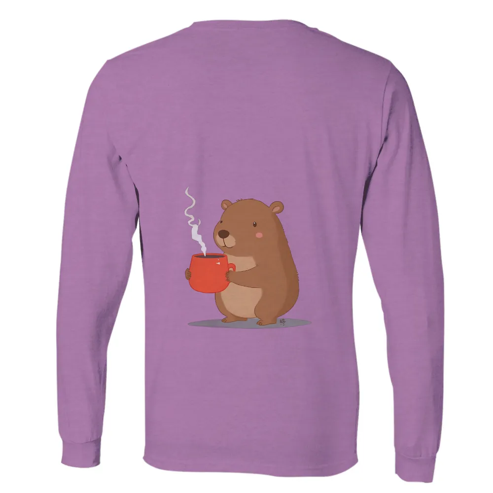 Customized Tee Shirts: Benny's Morning Comfort - Bear, Coffee, Nostalgia|men's apt 9 untucked comfort knit button down shirt