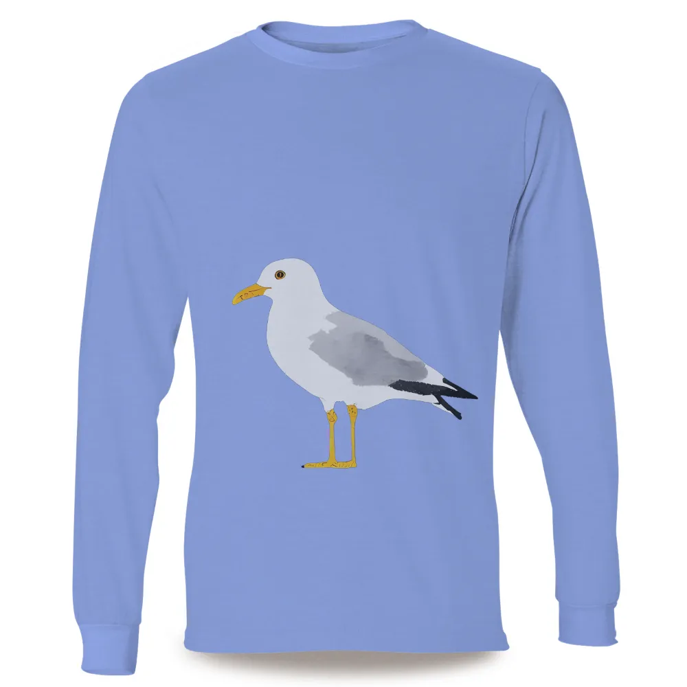 Seagull Minimalist T-Shirt Printing | Nature-Inspired Design|larry bird shooting shirt