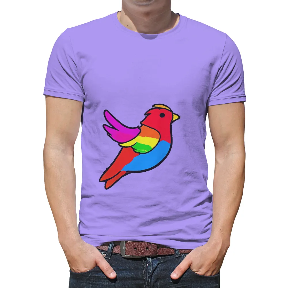 Rainbow Bird: A Symbol of Unity and Diversity | TShirt Printing|rainbow zebra print shirt