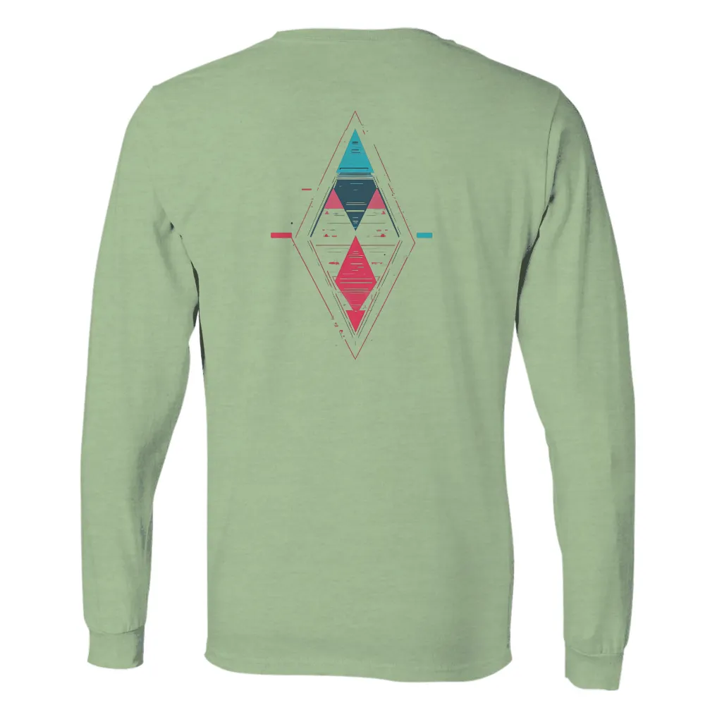 Futuristic Geometric Shapes: Cyberpunk-Inspired Interlocking Triangles Design|aesthetic t shirt roblox