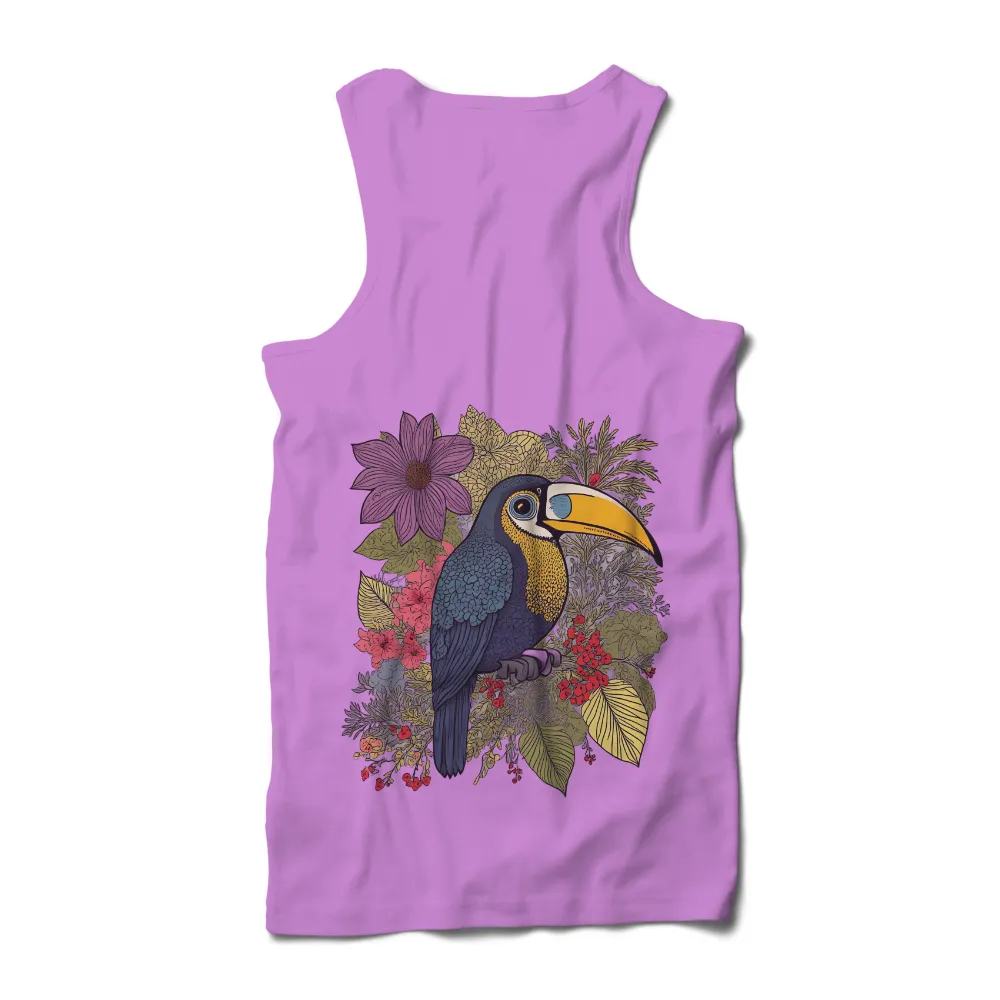 Custom T-Shirt Printing: Tropical Toucan in Exotic Rainforest|t shirt painting on nature