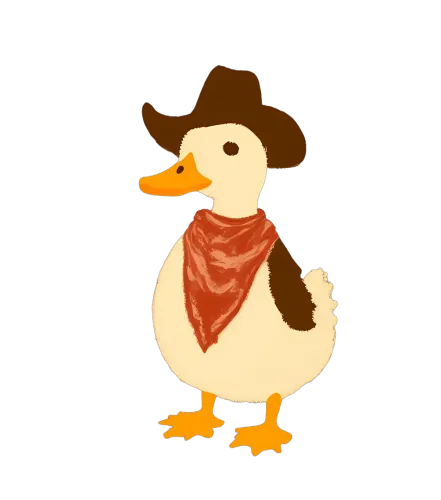 Cowboy Duck T-Shirt Design: Quirky Adventure