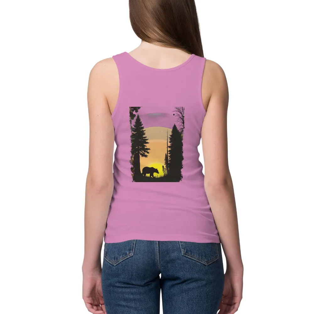 TShirt Design: Bruno the Bear in the Sunset Forest|beer bear shirt it's always sunny