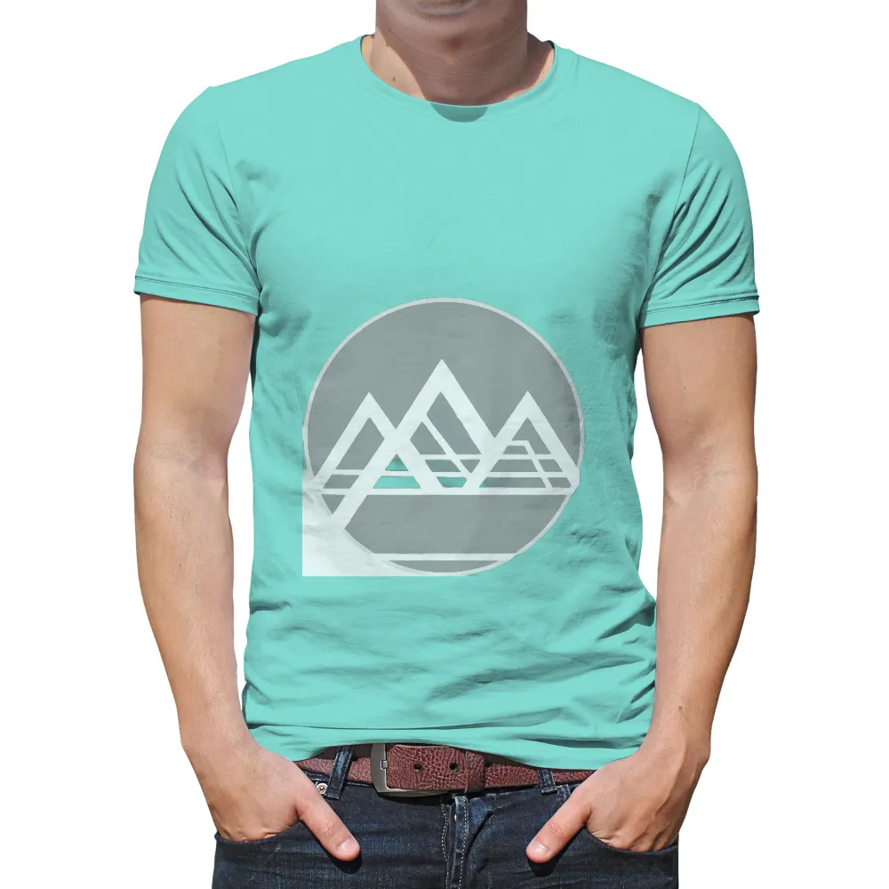 TShirt Design: Minimalist Mountains - Strength and Harmony|stafford travel wrinkle free oxford dress shirt