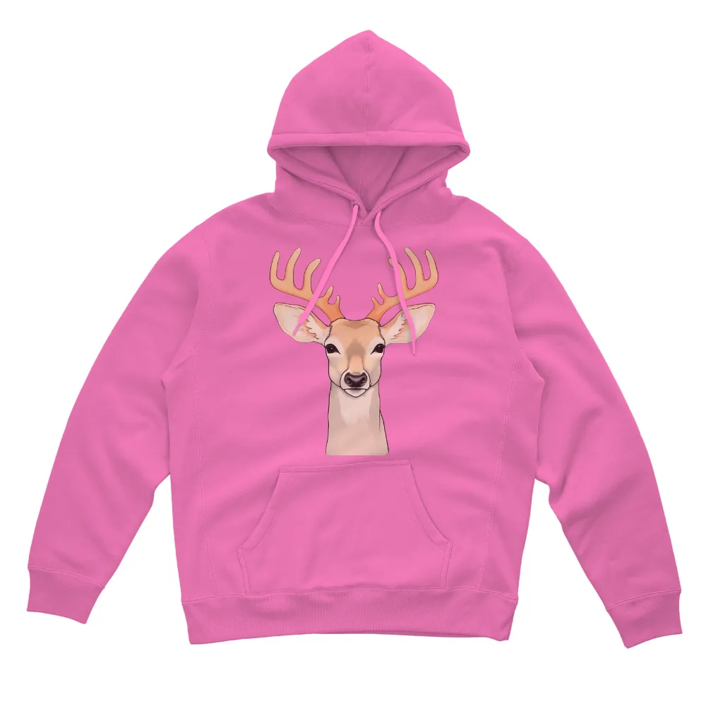 Tee Shirt Printing: Majestic Deer - Artistic Nature Design|bear plus deer beer t shirt