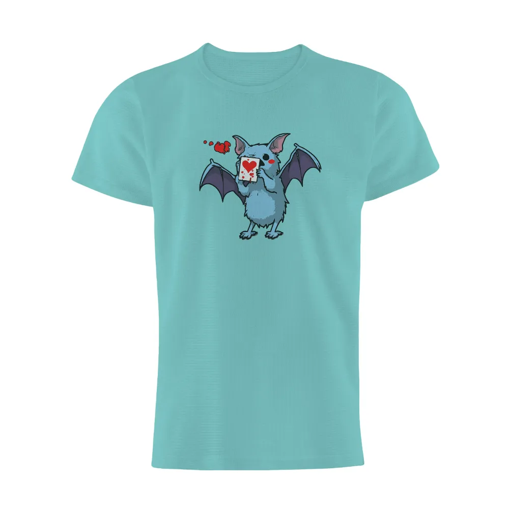 Tee Shirt Printing: Luna's Heart Guardian - Artistic Bat Design|peace love and beer t shirt