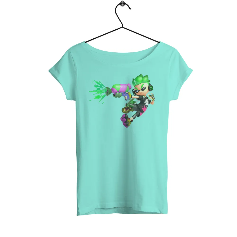 Customized Tee Shirts: Squidkid's Adventure with Green Ink Blaster|welovefine adventure time