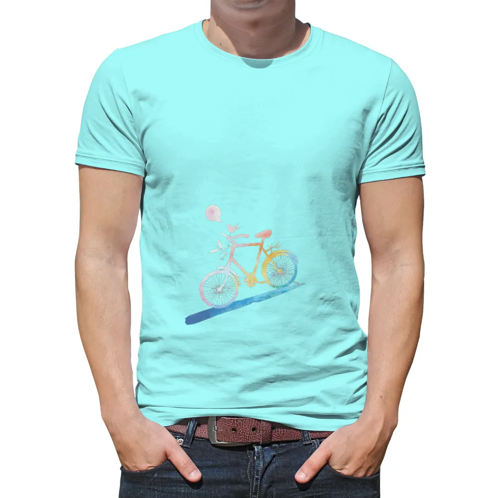 Tee Shirt Printing: Capture the Simple Pleasures of Life with Pastel Bicycle Design|freedom celtics jersey