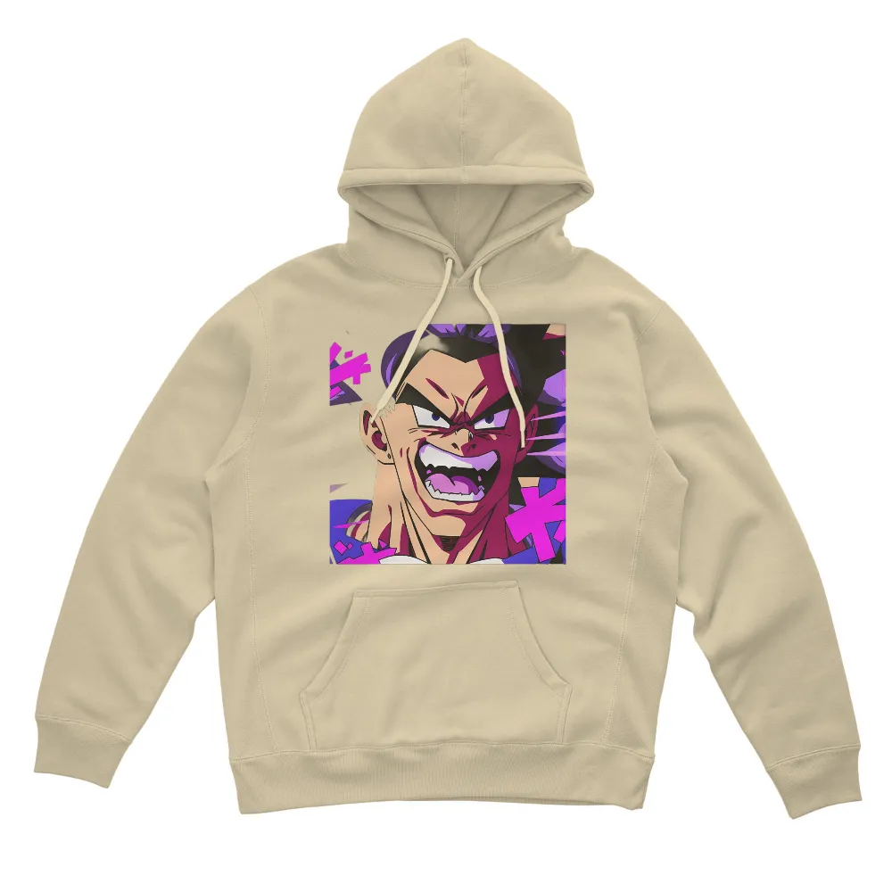 T-Shirts Design: Anime Character with Intense Expression| Beloved anime character