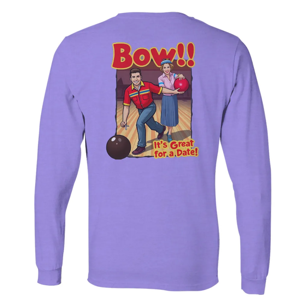 T-Shirts Custom: Bowling Fun for a Date|Man bowling