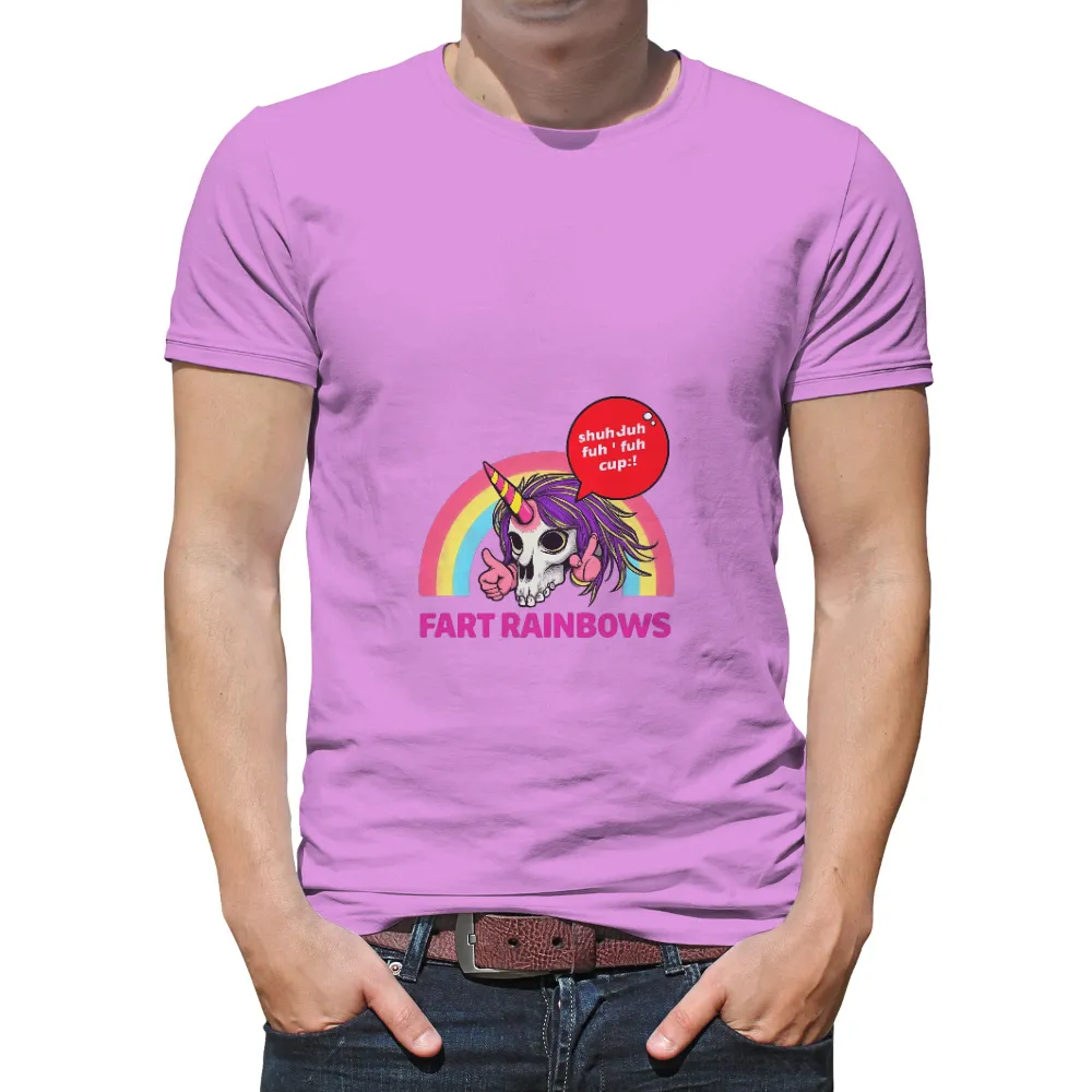 TShirt Printing: Fart Rainbows - Funny & Whimsical Design| Rainbow background