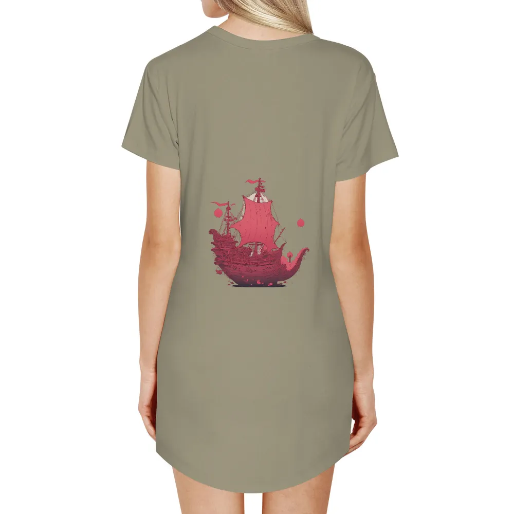 T-Shirts Custom: Sail the Dreams on The Crimson Dream|tower of fantasy t shirt