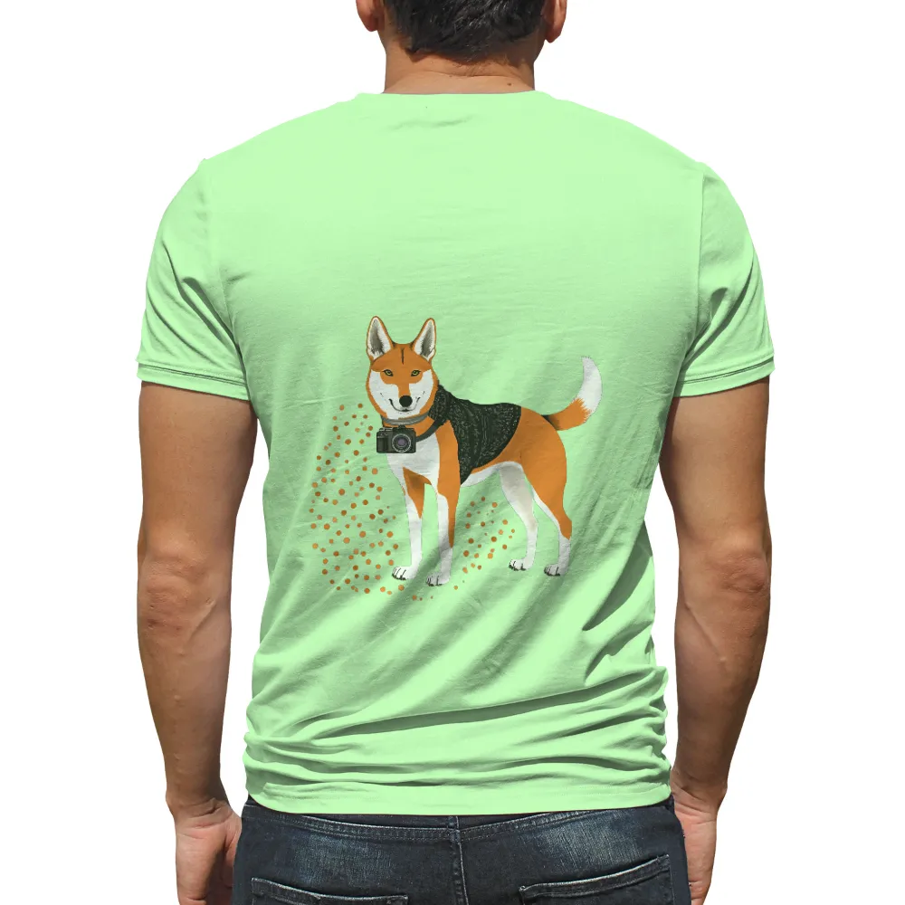 T-Shirts Custom: Adventure Dog with Camera - Explore and Capture|happy fathers day dog shirt