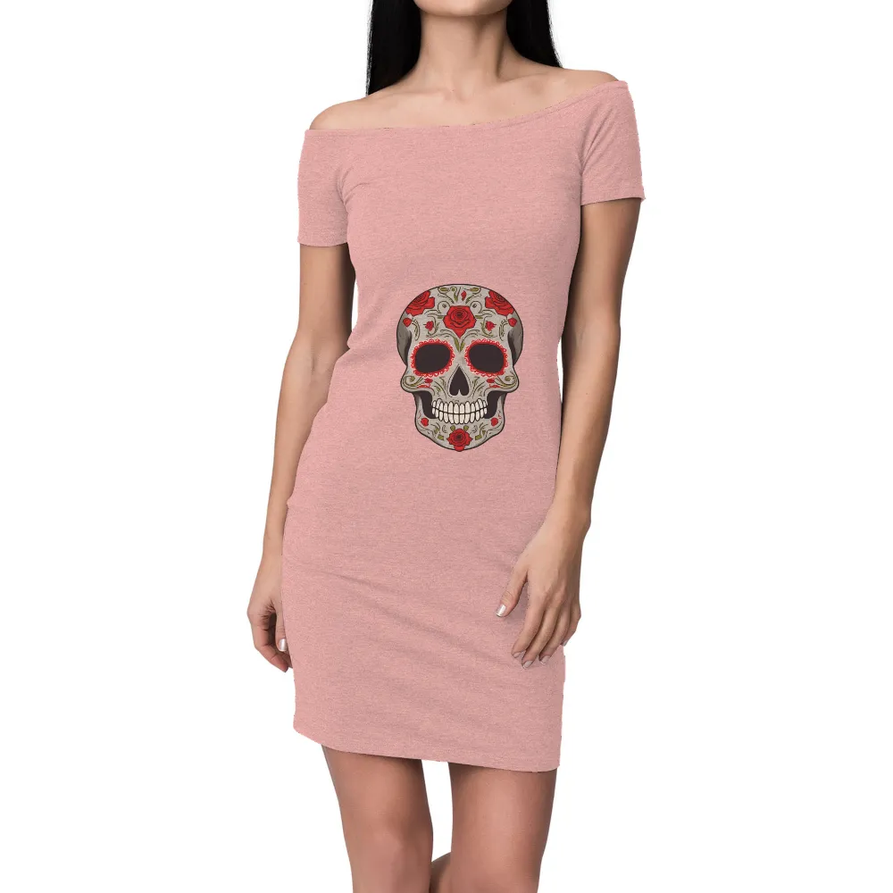 Sugar Skull T-Shirt Design: Honoring Life and Death|sugar skull t shirt mens