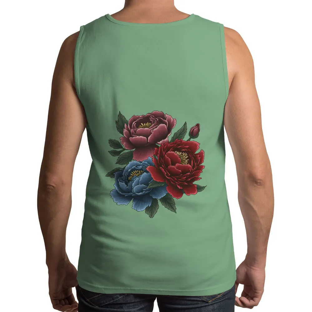 Tee Shirts Printed with Peonies: A Symbol of Passion and Serenity|mens floral hawaiian shirts short sleeve button down beach s