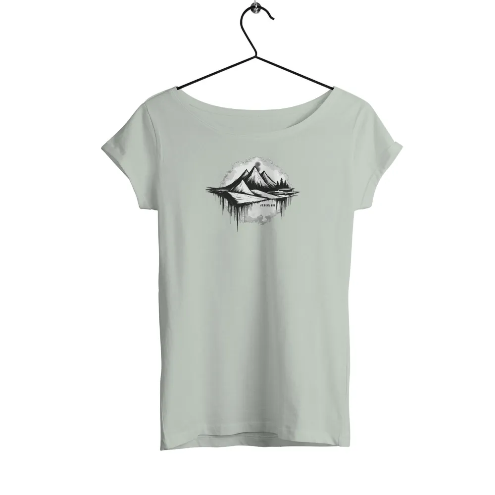 Graphic Tees: Mountains Reflect Inner Peace|reflection t shirt butterfly