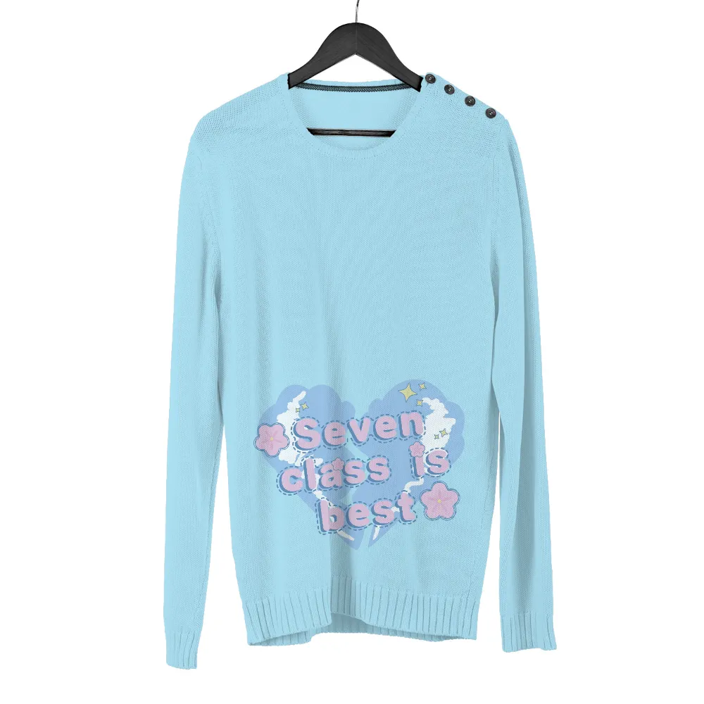 TShirt Printing: Seven Class is Best - Whimsical Heart Design|roblox t shirt heart