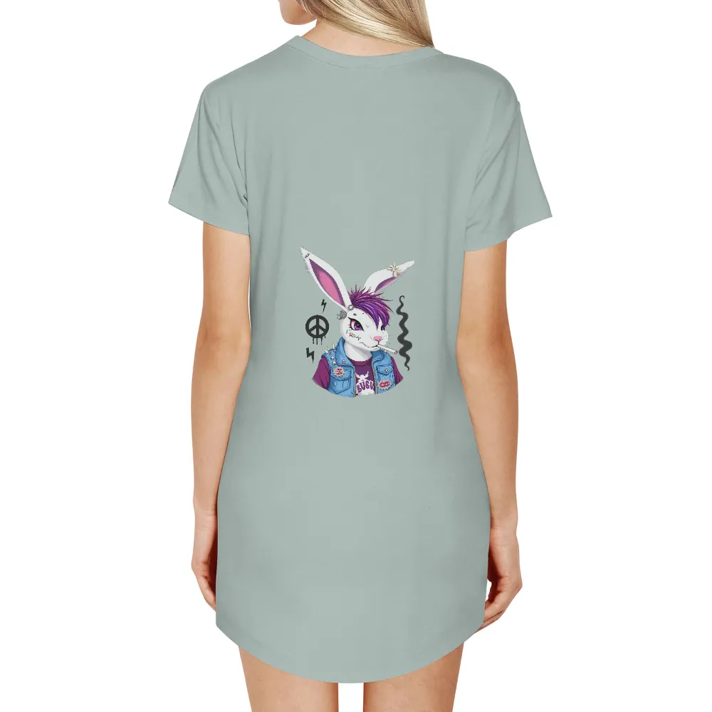 T-Shirt Printing: Punk Rock Rabbit - Artistic Design| urban culture