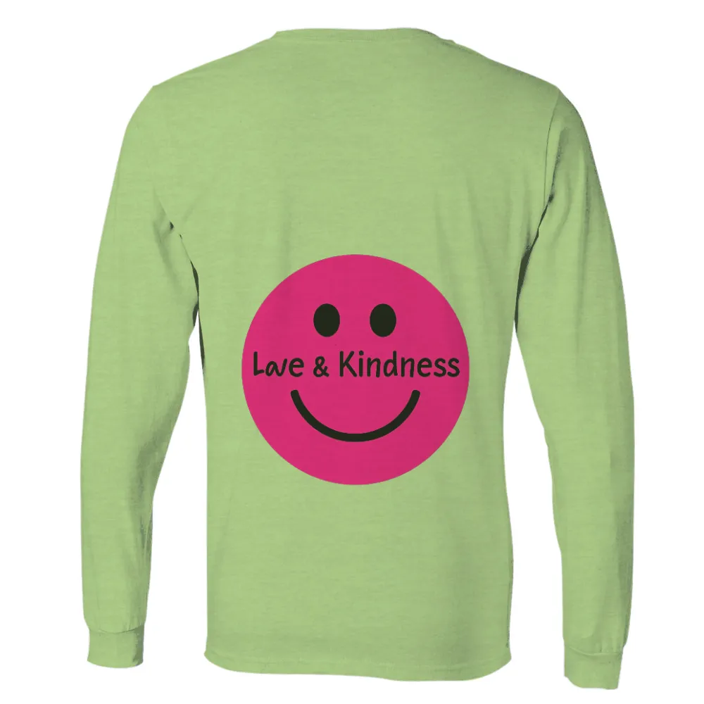 Love & Kindness Smiley Face Graphic Design|women i love my boyfriend shirt