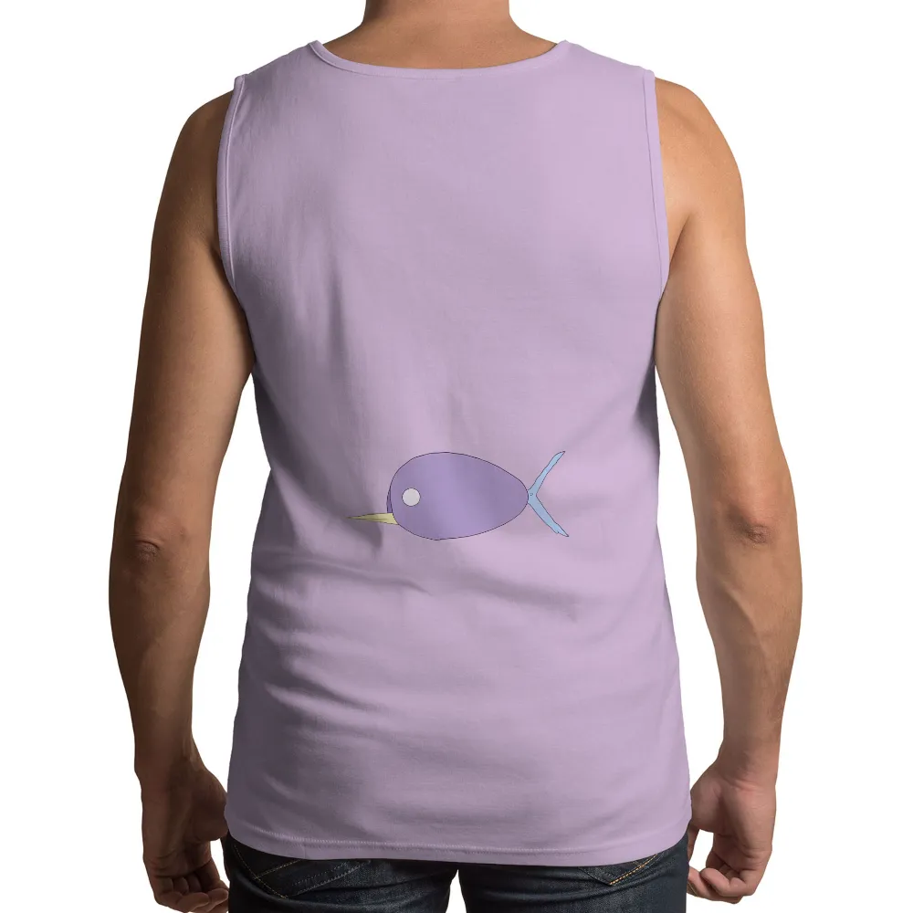 Tee Shirts Printed: Whimsical Purple Fish Design|blue pikachu shirt pokemon go