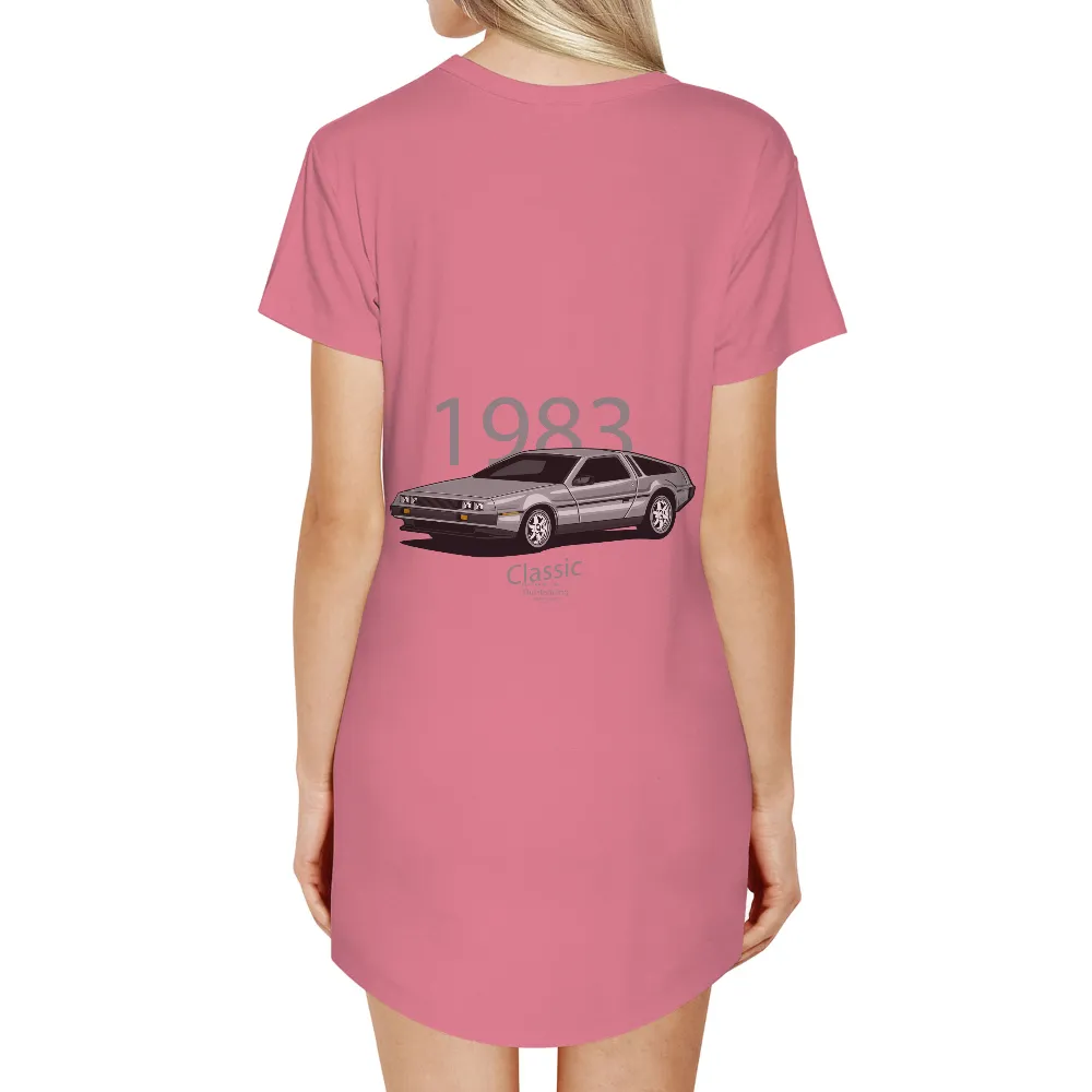 Tee Shirt Printing: 1983 DeLorean - Vintage & Retro Classic Car Design|retro red hot chili peppers t shirt