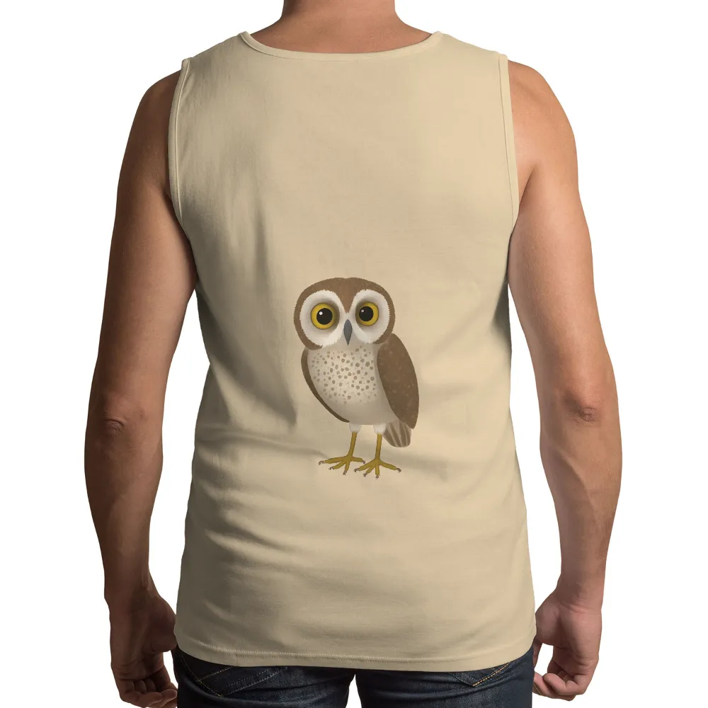 Graphic Tees: Wise Owl - Minimalist Artistic Design|forest doraemon t shirt