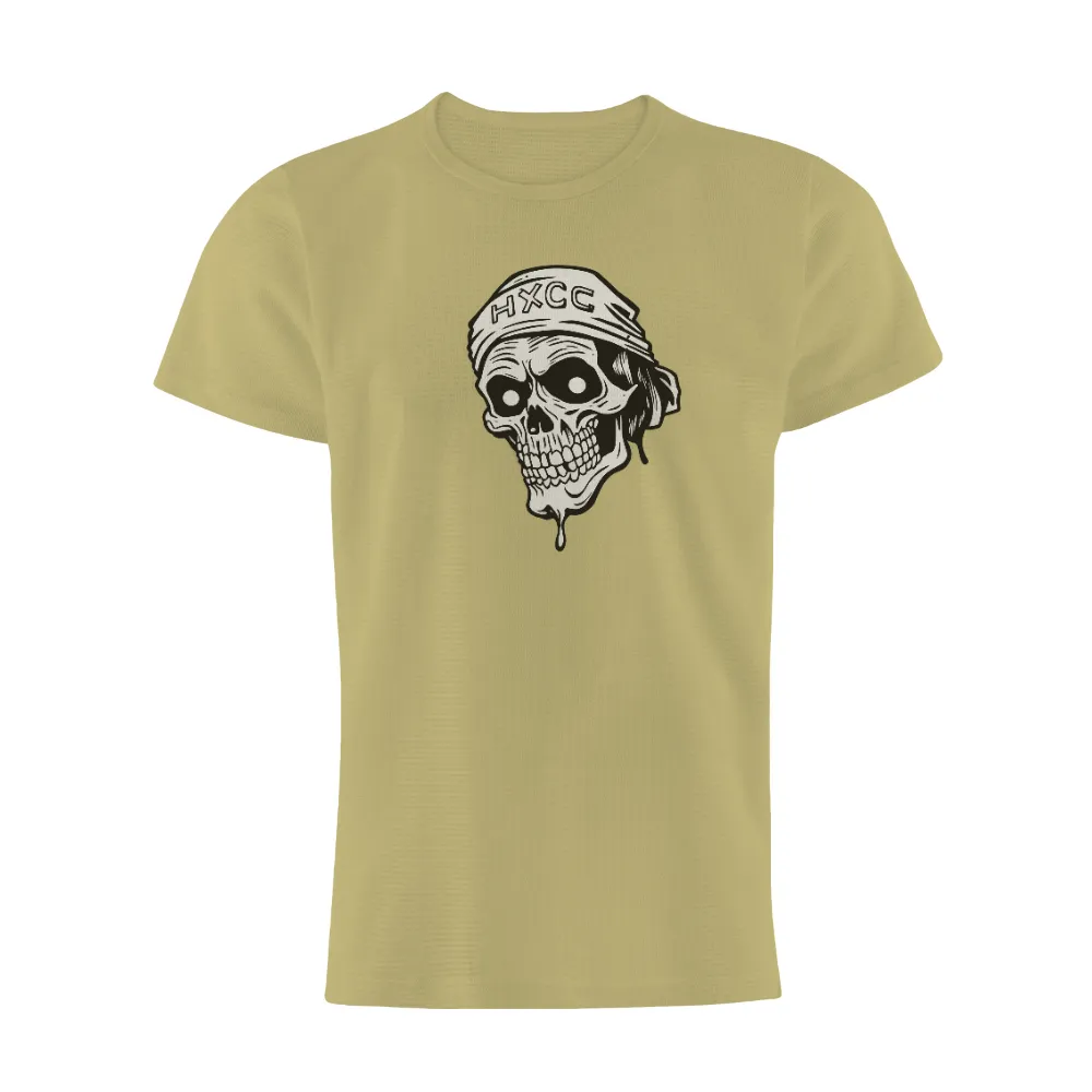 Graphic Tees: Punk Rock Skull - HXCC Bandana Design|Punk rock skull with HXCC bandana