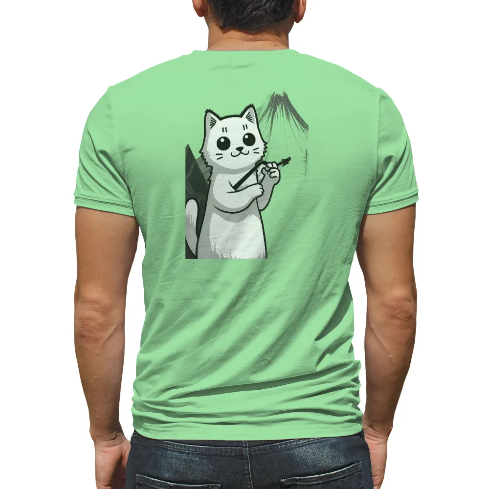 T-Shirts Pattern: Whiskers the Guitarist Cat| Whiskers the musician cat