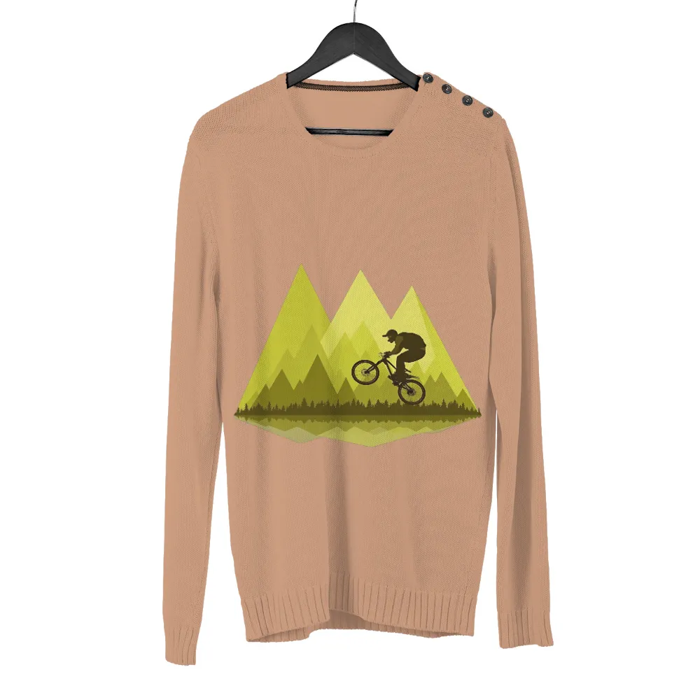 TShirt Design: Epic Mountain Biking Adventure| cyclist in mid-air