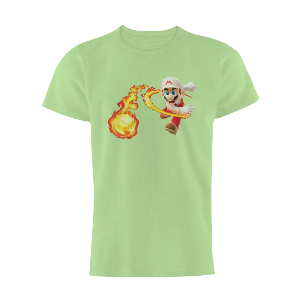 Tee Shirt Printing: Mario Fireball - Gaming Adventure|mario red nose day t shirt