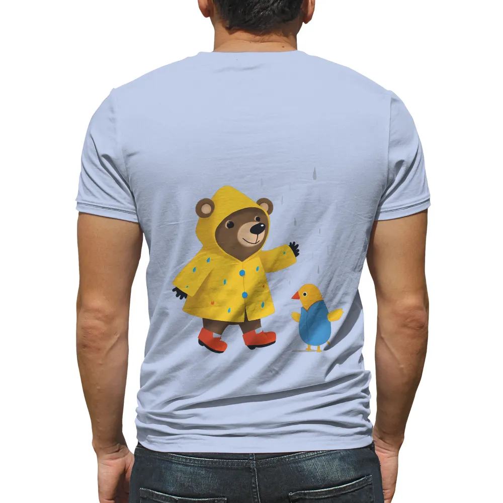 Customized Tee Shirts: Friendship in the Rain - Benny and Breezy|ethan bear