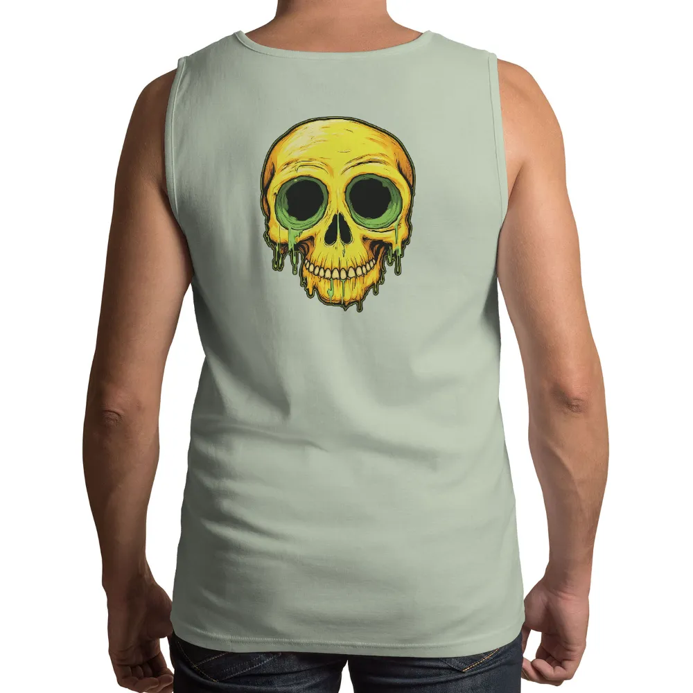 Custom Tee Shirts: Glowing Skull Horror Design|hot topic black and white plaid studded skull