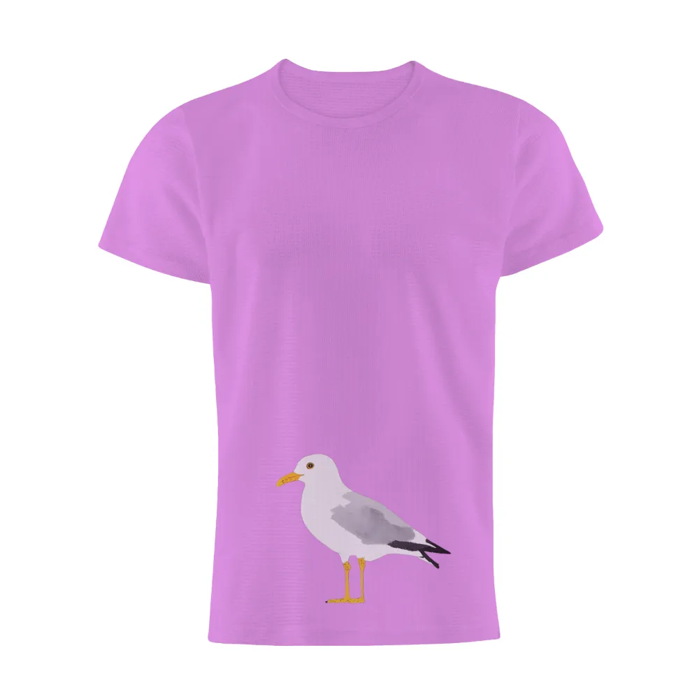 Seagull Minimalist T-Shirt Printing | Nature-Inspired Design|bird on the money t shirt