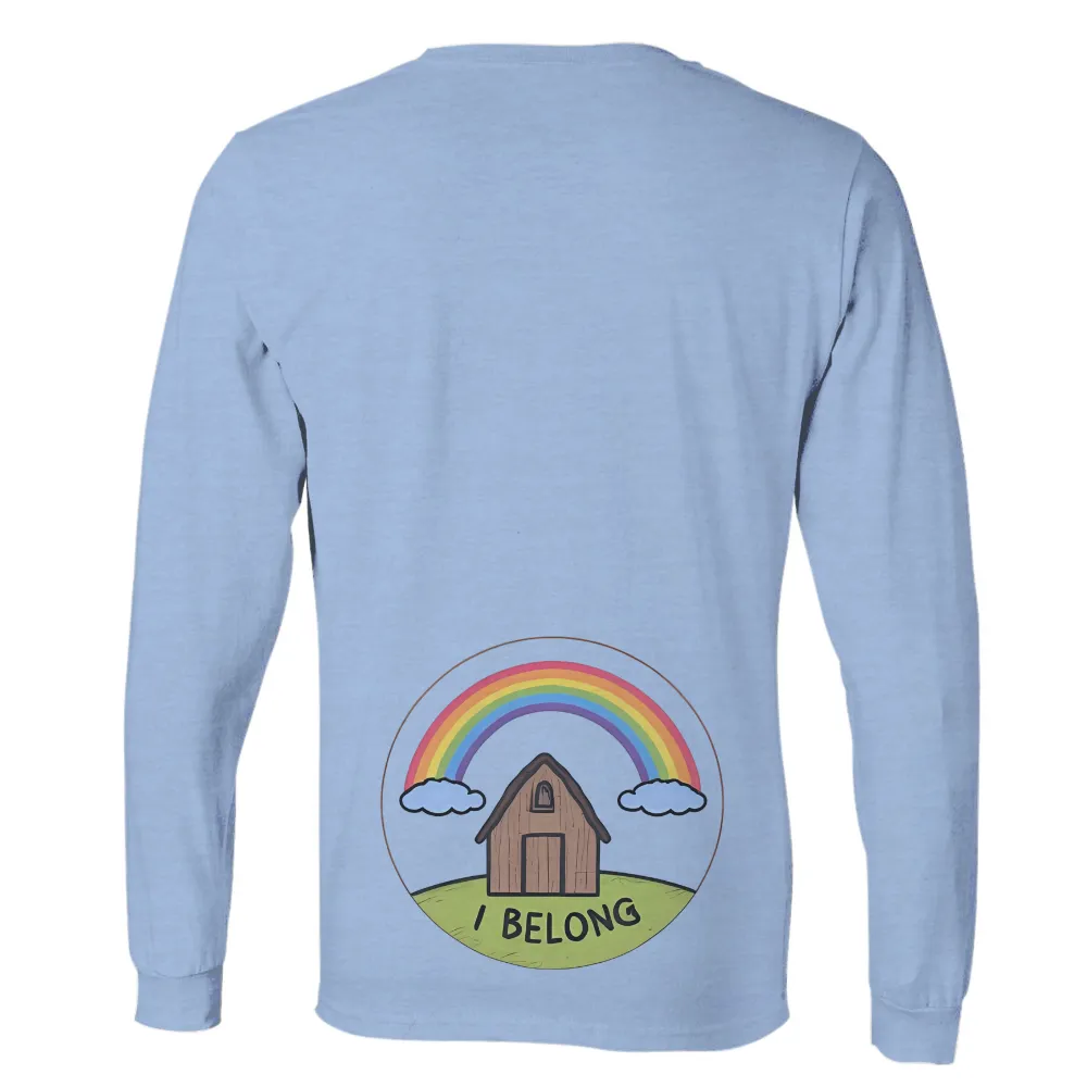 TShirt Printing: Embrace Belonging with Rainbow House Design|rainbow heartbeat shirt