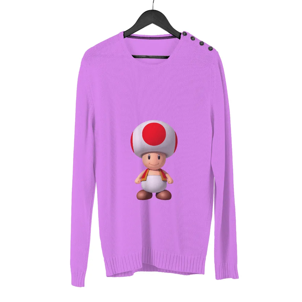 Custom T-Shirt Printing: Toad - The Brave Mushroom from Gaming World|stupid gamer shirts