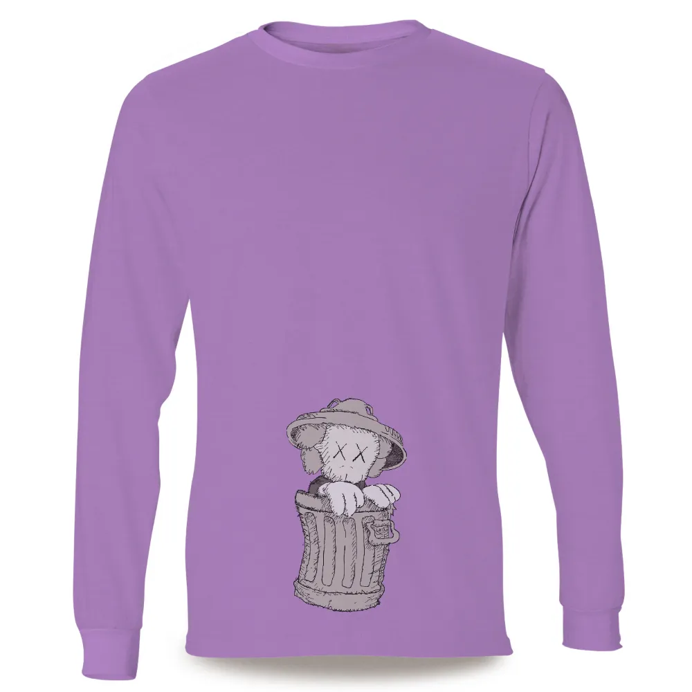 T-Shirt Printing: Scraps the Teddy Bear in a Trash Can|kobe trash can shirt