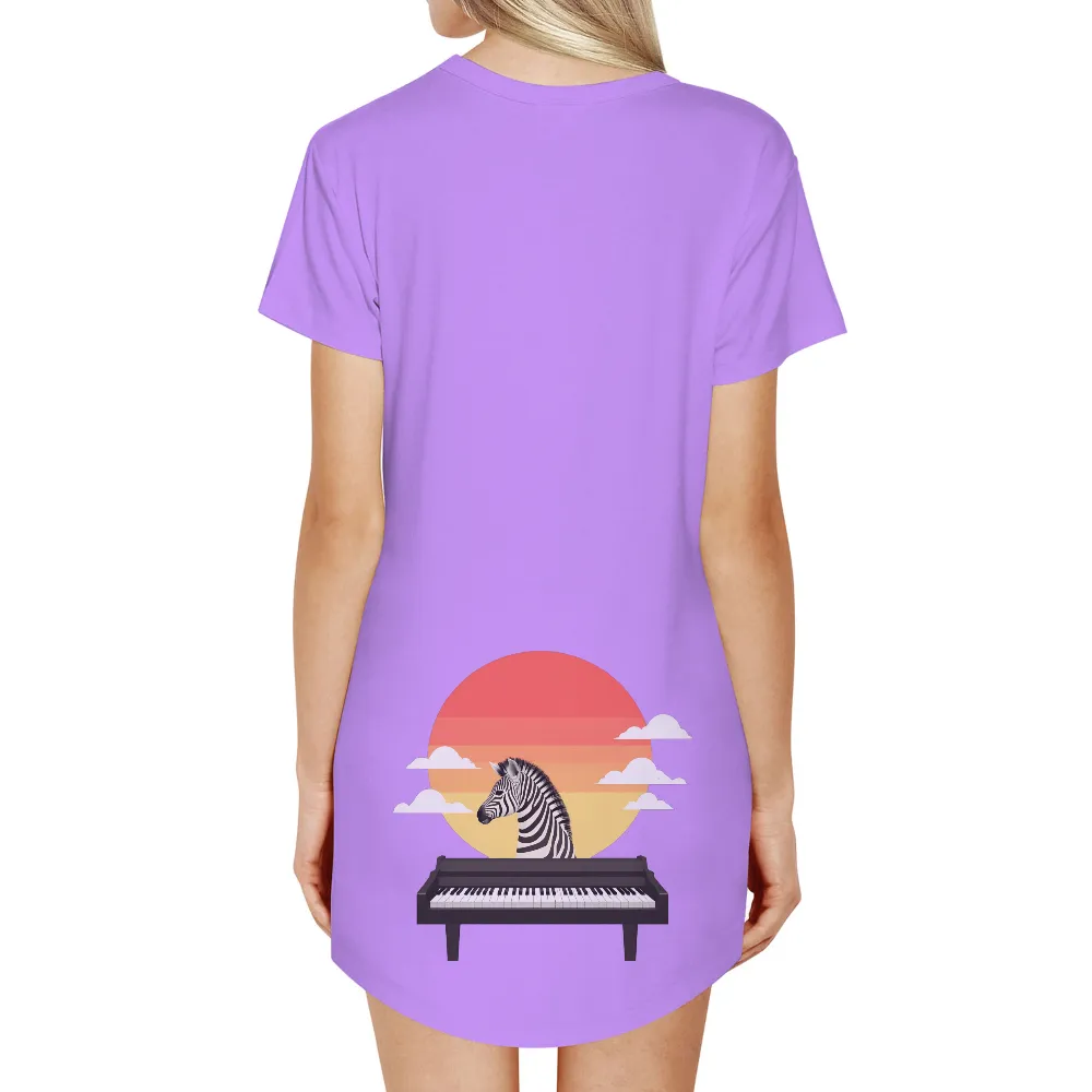 Custom T-Shirt Printing: Melody's Piano Serenade Under the Sunset|80's music tshirts