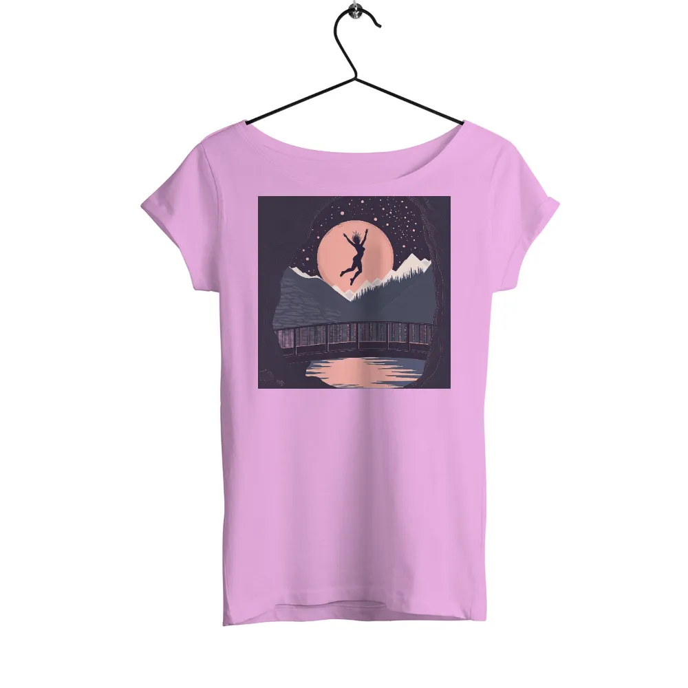 T-Shirts Custom: Embrace Freedom with Elara's Leap Under the Moon|miller lite moon vintage wash tee