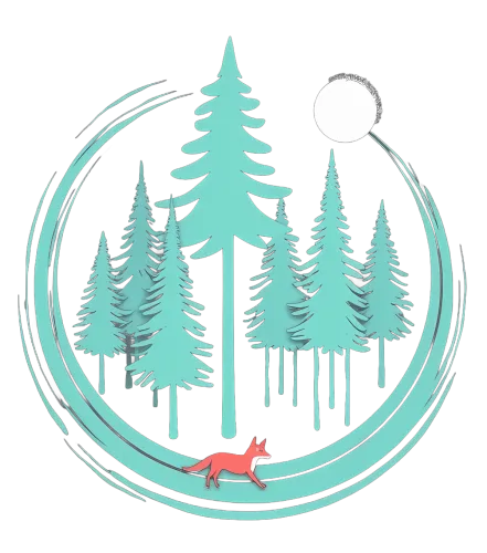 Custom Tee Shirts: Fox in the Moonlit Forest - Nature's Harmony