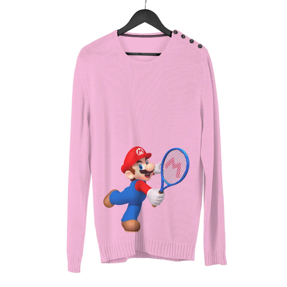 T-Shirts Custom: Mario Tennis Adventure - Sports & Gaming Fun|john cena mario shirt wwe