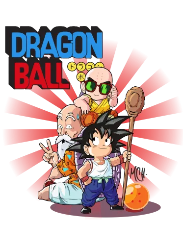 Dragon Ball TShirt Printing: Goku, Master Roshi, and Krillin Adventure