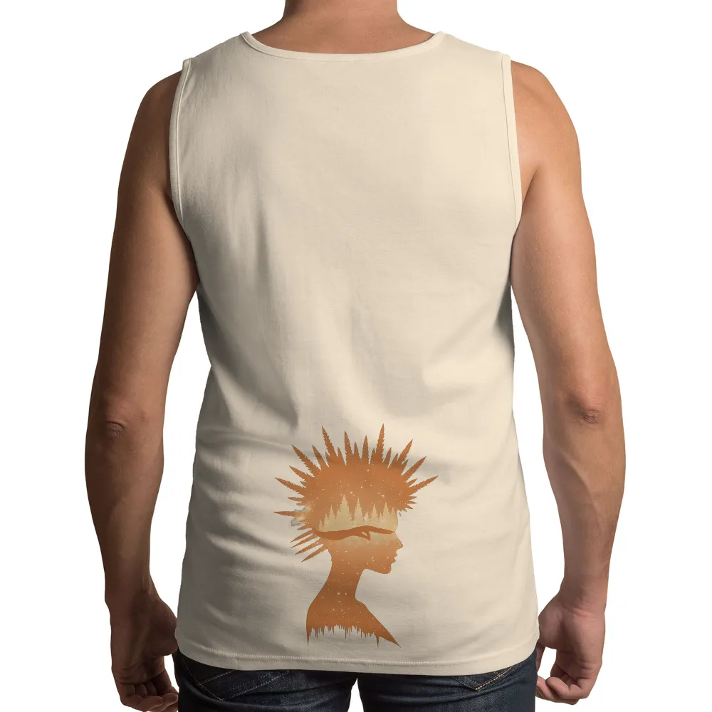 Custom T-Shirt Printing: Nature's Serenity - Inner Peace & Mindfulness| Warm orange hues