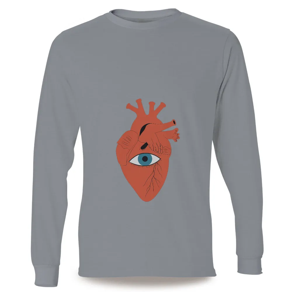 TShirt Design: Heart with Eye - Emotions and Life|new shirt design 2022 men's