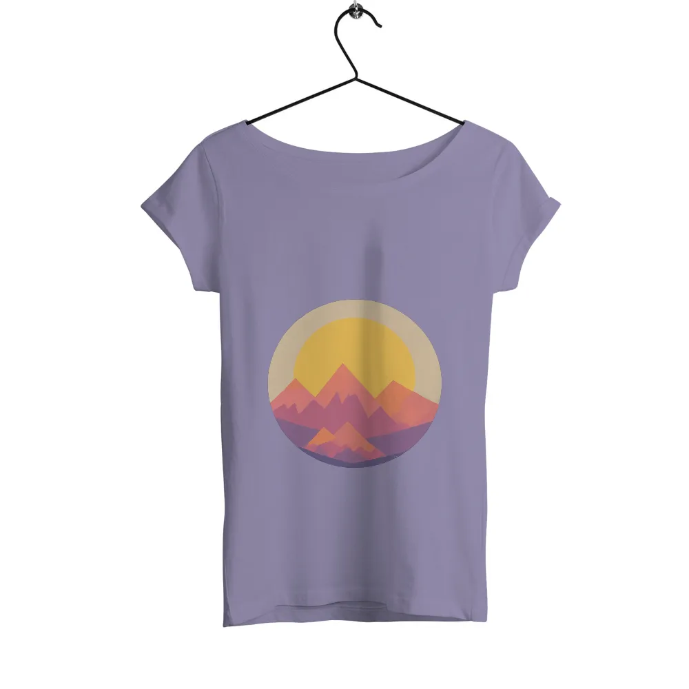 Customized Tee Shirts: Mountains of Hope - Geometric Sunset Design|i hope they serve beer in hell shirt