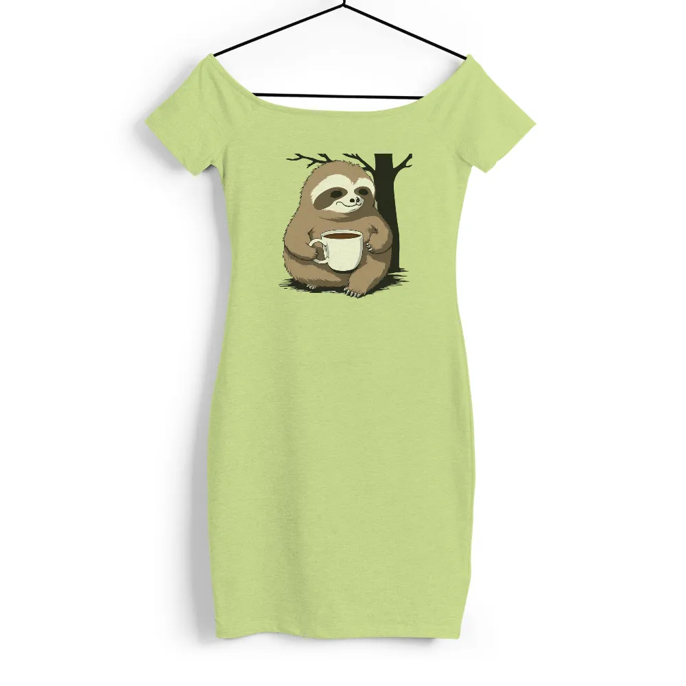 Custom T-Shirt Printing: Sloth Coffee Lover - Funny & Quotes|a fun thing to do in the morning shirt