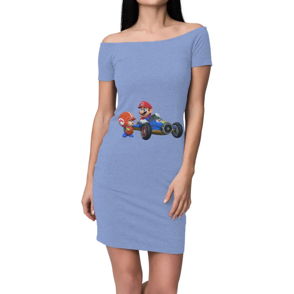 TShirt Design: Mario and Mechanic Racing Together|mario father's day shirt