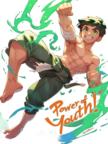 Rock Lee Muscular Pose - naruto shirt off