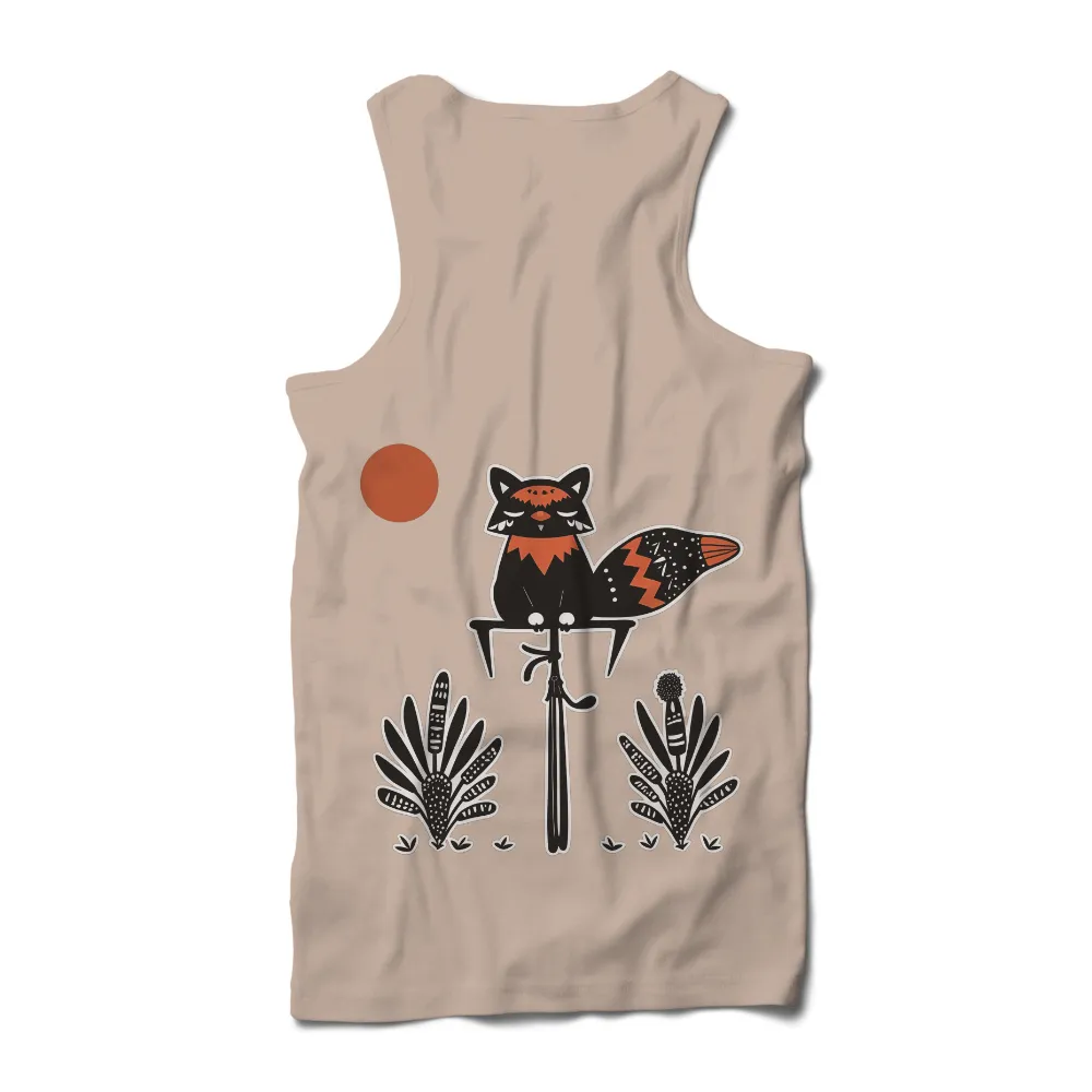 T-Shirts Custom: Whimsical Fox in Harmony with Nature|danish zehen black t shirt