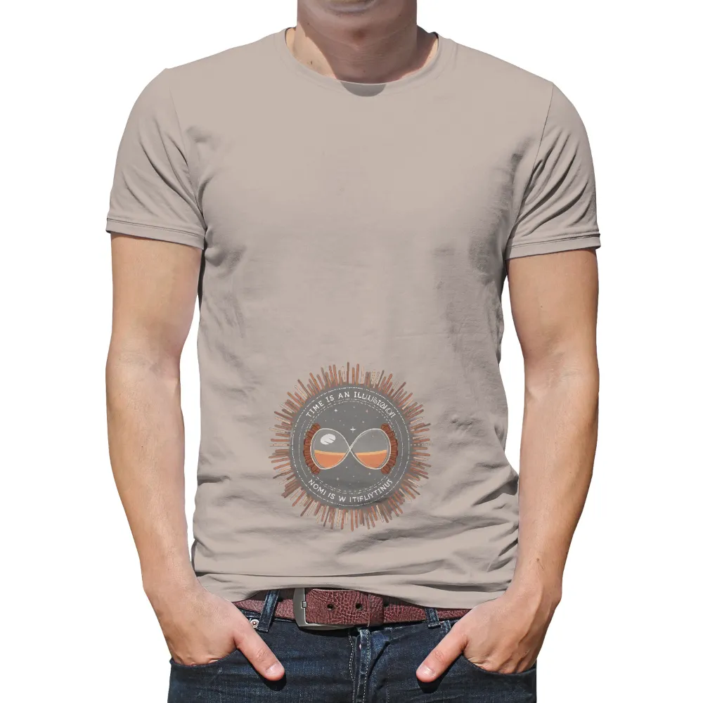 T-Shirts Design: Time is an Illusion - Hourglass Infinity Symbol|90s vintage shirts cheap