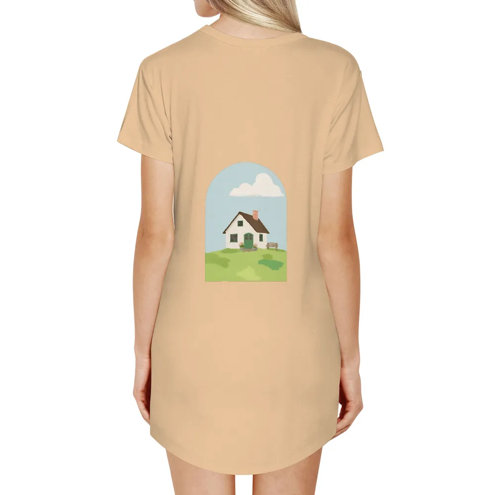 TShirt Design: Serene Cottage in Nature|i may not know my flowers shirt